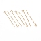 304 Stainless Steel Eye Pins, Golden, 30x0.6mm, Hole: 2mm
