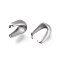 Non-Tarnish 201 Stainless Steel Snap on Bails, Pendant Bails, Stainless Steel Color, 7x6x4mm, Pin: 0.4x0.7mm