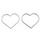 Non-Tarnish 304 Stainless Steel Linking Rings, Heart, Stainless Steel Color, 27x30x1mm