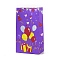 Rectangle Paper Candy Gift Bags, Birthday Christmas Gift Packaging, Balloon & Gift Box Pattern, Purple, Unfold: 13x8x23.5cm