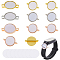 12 Bags 3 Colors Alloy Heat Transfer Watch Band Accessories, with Finding Sheet, Flat Round, 18x25.5x6mm, Inner Diameter: 22.5x3.5mm, 4 bags/color