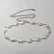 Alloy & ABS Imitation Pearl Oval Link Waist Chains, Platinum, 625mm