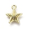 Alloy Pendants, Star Charms, Golden, 14.5x12.5x5.5mm, Hole: 1.6mm