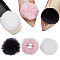 6Pcs 3 Colors Polyester Plush Pompom Ball Brooch, with Iron Clips, Mixed Color, 70x55mm, 2pcs/color