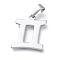 Non-Tarnish 304 Stainless Steel Pendants, Constellation/Zodiac Sign, Stainless Steel Color, Gemini, 28x22x1.5mm, Hole: 10x4mm