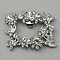 Alloy Crystal Rhinestone Wedding Shoe Decorations, Detachable Shoe Buckle Clips, Rectangle, 49x60x8.5mm