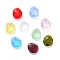 Transparent Teardrop Faceted K9 Glass Beads, Mixed Color, 14.5x11.5x5mm, Hole: 1.2mm