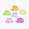 Transparent Acrylic Pendants, Rhinoceros, Mixed Color, 32x45x15mm, Hole: 3mm, about 64pcs/500g