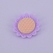 Opaque Frosted Resin Cabochon, Sunflower, Lilac, 19.5x5.5mm