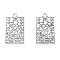 Rack Plating Alloy Pendants, Cadmium Free & Nickel Free & Lead Free, Tarot Charms, Antique Silver, The Star XVII, 23.5x14.5x1.5mm, Hole: 1.8mm