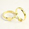 Adjustable Brass Pad Ring Bases, Lead Free & Cadmium Free, Long-Lasting Plated, Golden, Tray: 6mm, US Size 6 1/2(16.9mm)