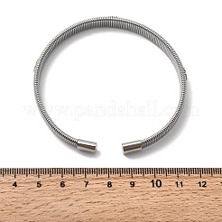 Женские браслеты-манжеты из нержавеющей стали 304 с плоскими цепочками-змейками&nbsp;BJEW-A067-01P