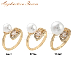 Оправа для кольца-манжеты из листовой латуни с микропаве из кубического циркония&nbsp;KK-A244-01G-G