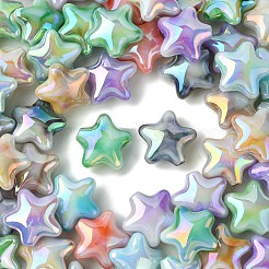 70шт УФ-покрытие Радужные переливающиеся акриловые бусины&nbsp;PACR-CJ0001-30