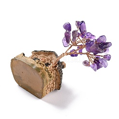 Смола и натуральный аметист модельный орнамент&nbsp;DJEW-Z001-01F