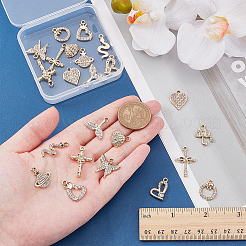 24шт 12 стиля подвески из сплава с кристаллами и стразами&nbsp;FIND-WR0012-69