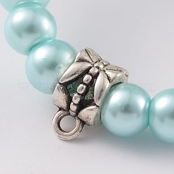 Круглый стеклянный жемчуг бисером браслеты простирания&nbsp;BJEW-JB02169