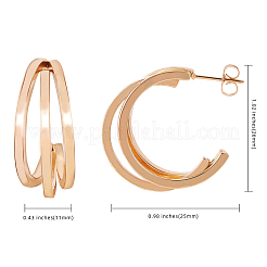 Многослойные серьги-гвоздики из нержавеющей стали для женщин JE1102A