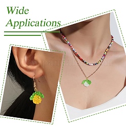 7 шт. 7-х цветные подвески-фрукты из медной проволоки ручной работы&nbsp;PALLOY-CJ00100