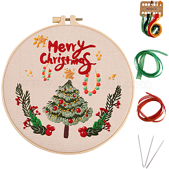 Рождественские наборы для вышивки своими руками для начинающих&nbsp;AJEW-WH20816-026