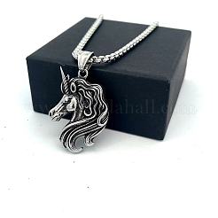 Винтажные подвески-единороги из нержавеющей стали 304 для женщин.&nbsp;GP0684