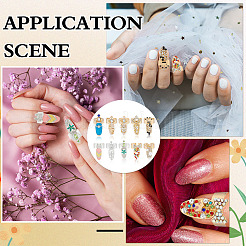 10 шт. 10 стиля сплава женские кольца для ногтей&nbsp;MRMJ-ME0001-22