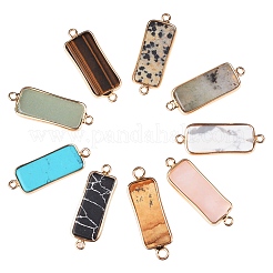 Соединители звеньев драгоценного камня 9pcs 9 стиля&nbsp;G-SZ0001-09LG