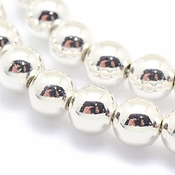 Гальванизировать немагнитных синтетический гематит бисер пряди&nbsp;G-L485-01G-S