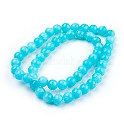 Естественный желтый нефрит бисер нитей&nbsp;G-G598-8mm-YXS