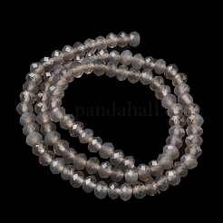 Серый натуральный агат бисера пряди&nbsp;G-D344-A19-03
