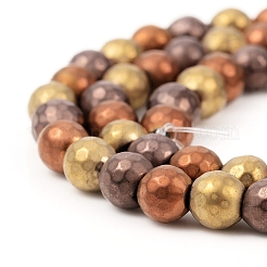 Нити немагнитных синтетических гематитовых бусин с вакуумным покрытием pvd&nbsp;G-F682-01A