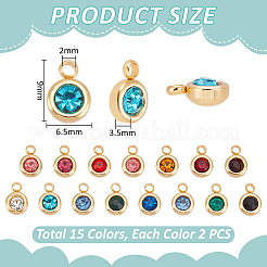 30 шт. 15-цветное ионное покрытие (IP) из нержавеющей стали 304&nbsp;STAS-UN0064-03