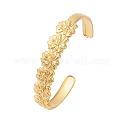 Браслеты-манжеты из нержавеющей стали 304 для женщин&nbsp;LS-BJEW-P359-02G