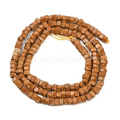 Натуральный желтый дерево кружева камень бусины пряди&nbsp;G-G345-C13-2x4mm