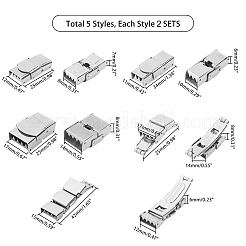 Застежки для часового ремешка из нержавеющей стали 304 в форме прямоугольника&nbsp;STAS-UN0009-57P