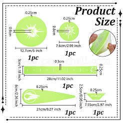 5 шт. 5 прозрачных акриловых шаблона&nbsp;DIY-OC0014-54