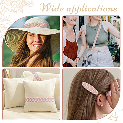 3 ярд полиэстеровых жаккардовых лент с листочками&nbsp;SRIB-WH20020-020E