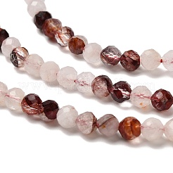 Натуральный гематоидный кварц / нитки из железистого кварца&nbsp;LS-G-RM2025524-A05-4mm