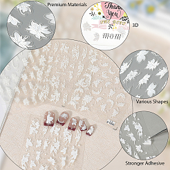 4 шт. 4 стиля с цветочным узором самоклеящиеся наклейки для ногтей для домашних животных&nbsp;MRMJ-SP0001-22