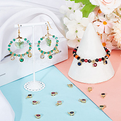 30 шт. настоящая 18-каратная позолоченная латунь с подвесками из кубического циркония&nbsp;ZIRC-BBC0002-92