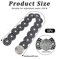 Винтажные полые корсетные ремни из искусственной кожи с дисковыми застежками из сплава&nbsp;AJEW-WH20070-089C