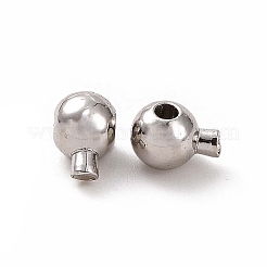 Обжимные бусины из латуни с покрытием стойки&nbsp;KK-F826-04P