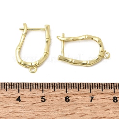 Фурнитура для сережек-колец из бамбука и латуни&nbsp;KK-A289-06G