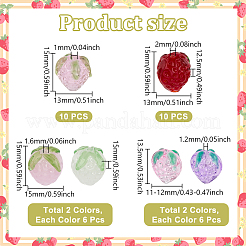 44шт 6 вида стеклянных бусин&nbsp;LAMP-NB0002-21