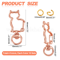 Сплав застежка брелок выводы&nbsp;KEYC-CA0001-03