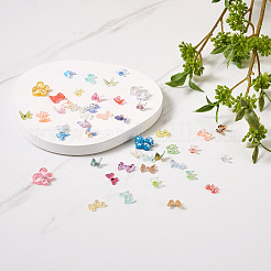 1 коробка 195шт 21 цвета 3d кабошоны из смолы бабочки&nbsp;MRMJ-PJ0001-04