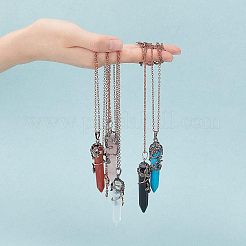 Наборы для самостоятельного изготовления подвески с заостренным концом из драгоценных камней 5 шт.&nbsp;DIY-NB0005-08