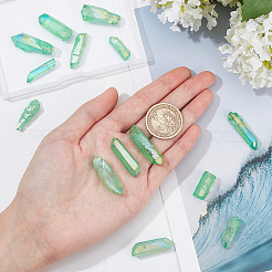 2 нити гальванизированных бусин из натурального кварцевого кристалла&nbsp;G-OC0002-53A