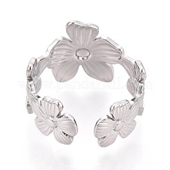 Регулируемые манжеты из нержавеющей стали 304 для женщин&nbsp;RJEW-N052-05P