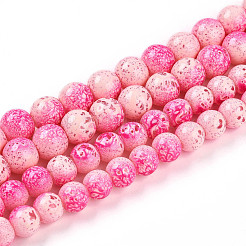 Прозрачная выпечка окрашенные стеклянные бусины нити&nbsp;DGLA-N009-8mm-01